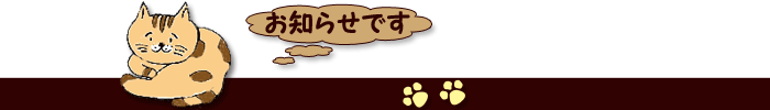 猫のお知らせ